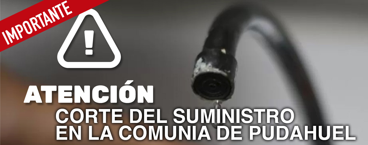 banner de corte de agua potable
