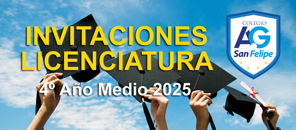 Banner de invitaciones para Licenciatura 4º Medio 2025